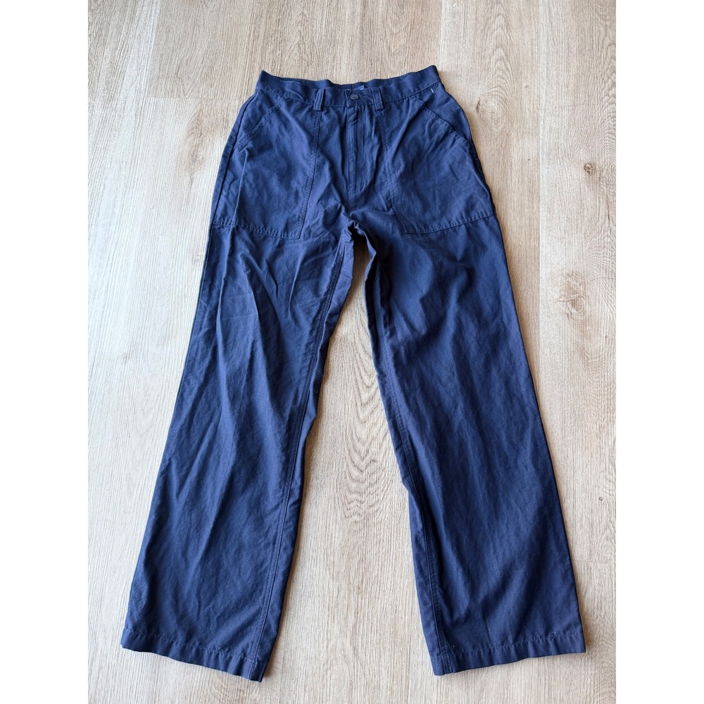 Polo Ralph Lauren Navy Blue Cotton Nylon Utility Wide Leg Pants Size 16